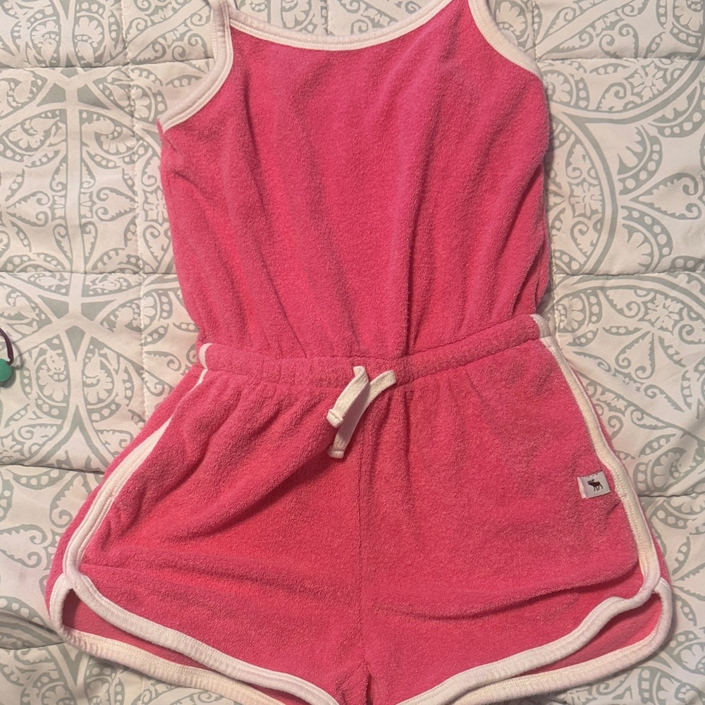 abercrombie kids Pink Terry Top with Elastic Waistband